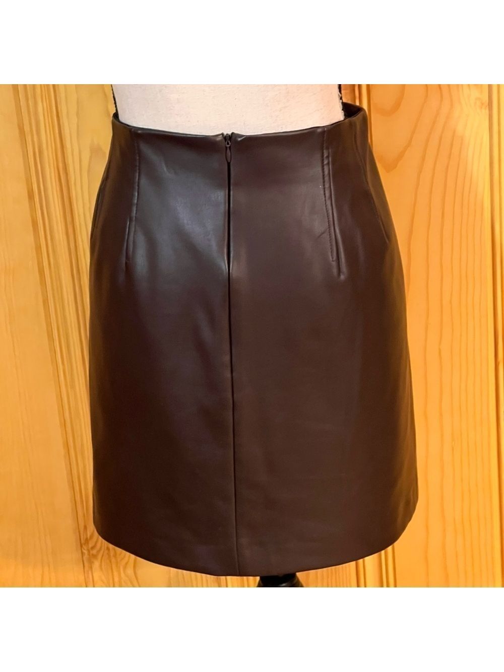 M.M. Lafleur “The Whitney” Vegan Leather Mini Skirt Sz-14 — image 4 of 6